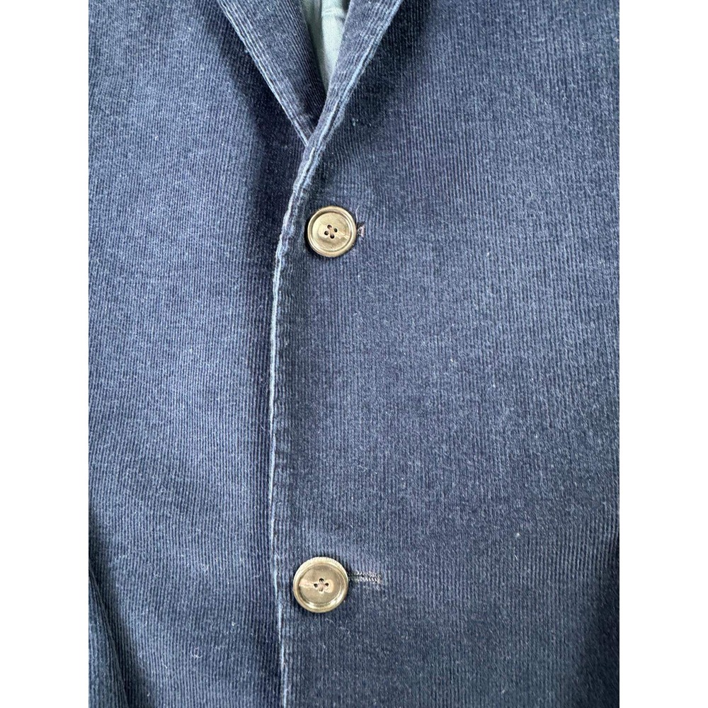 Lands End Mens XL Navy Blue Corduroy Blazer Sport Coat - Picture 4 of 15